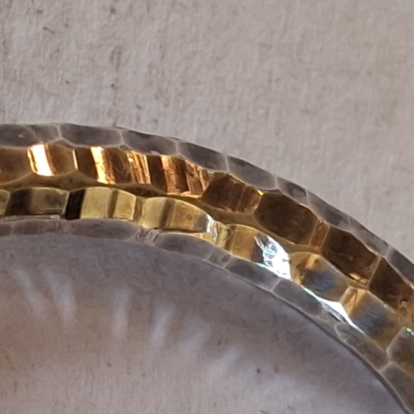 Impressive Vintage JCM Jacmel Mauritius Sterling Silver 925 Hammered Hoop Earrin - Picture 15 of 16